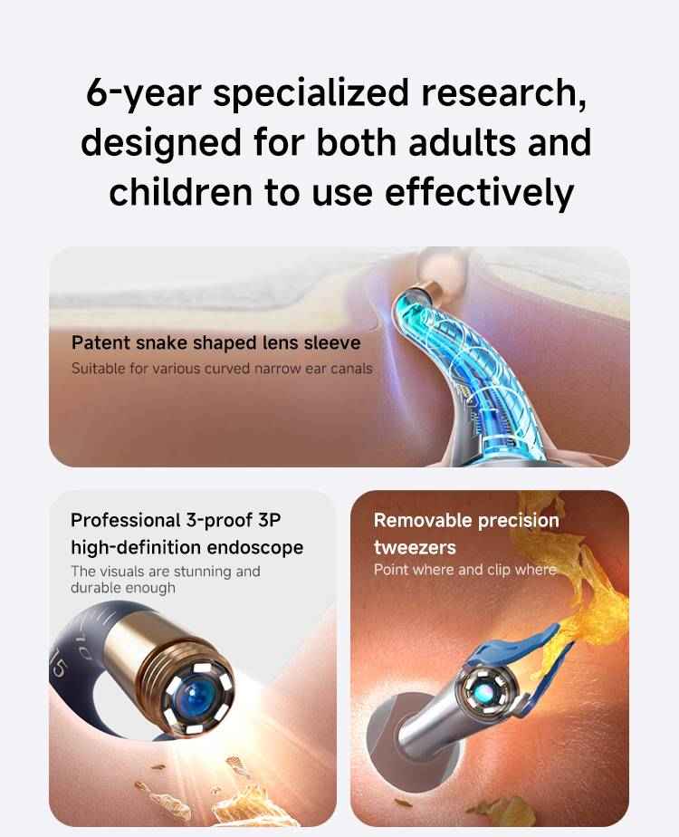 PeekClean™ HD Ear Camera – Stop Cleaning Blind | WiFi Visual Earwax Removal Kit