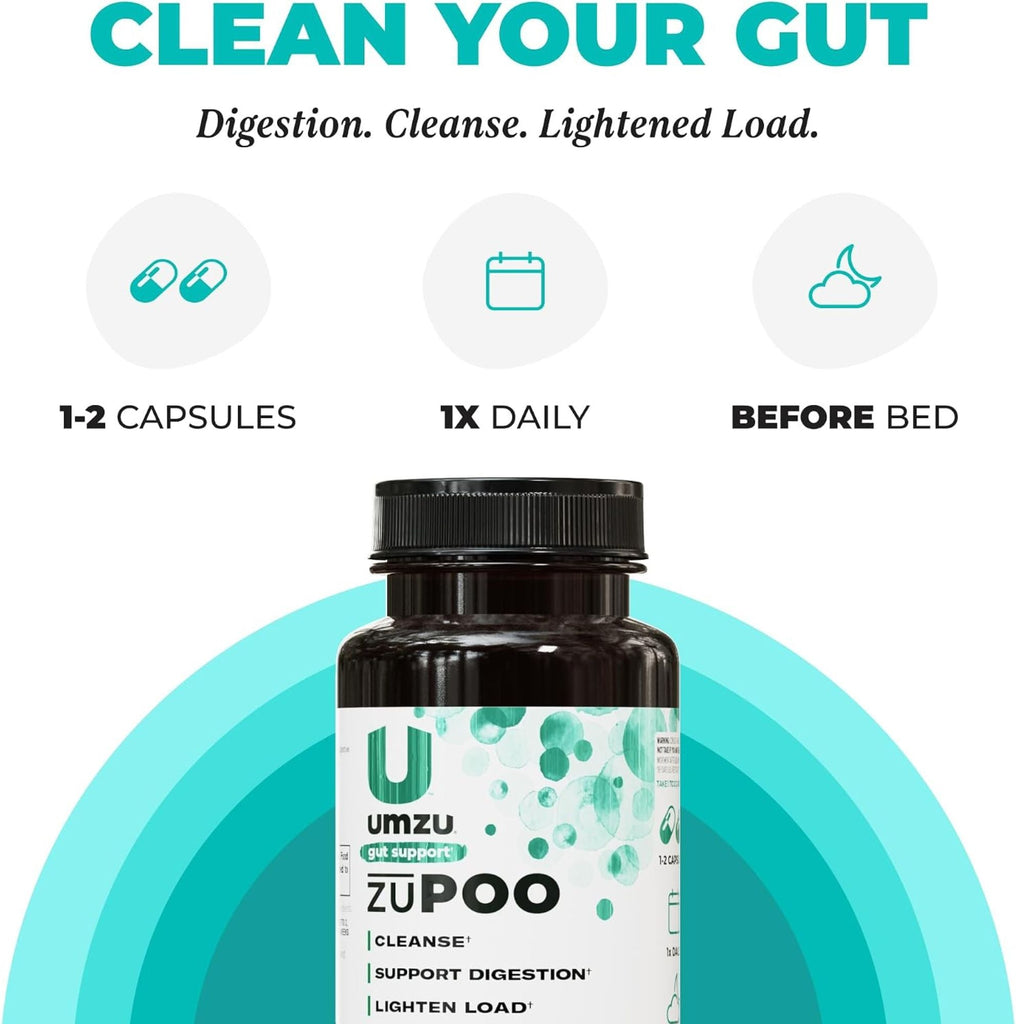 UMZU zuPOO Gut Support 30 Capsules | 7-Day Cleanse