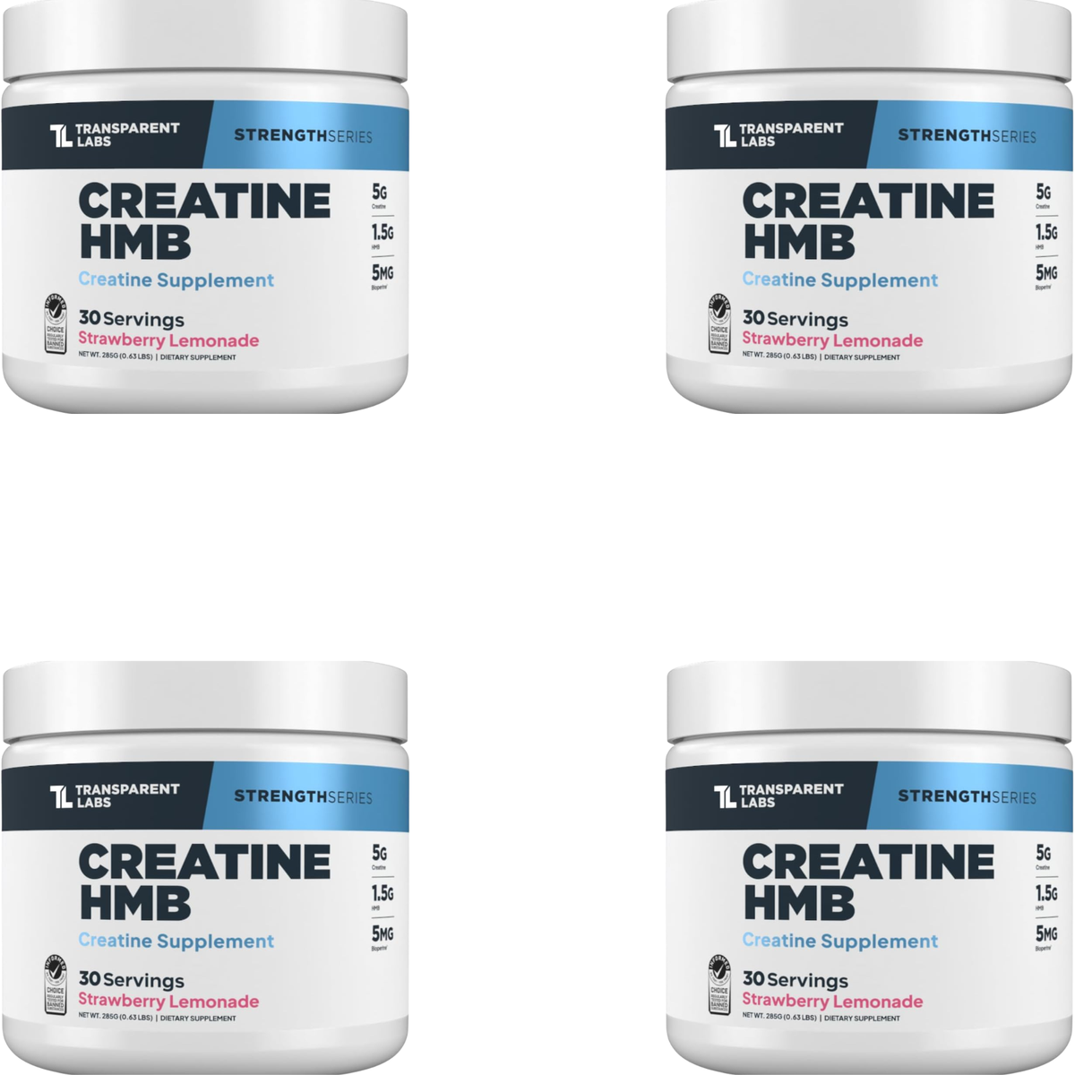 Transparent Labs StrengthSeries Creatine HMB – Strawberry Lemonade | 30 Servings