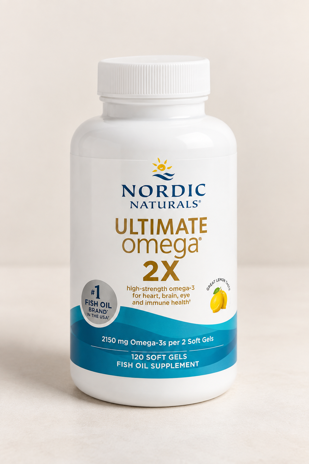 Nordic Naturals Ultimate Omega 2X – 60 Soft Gels | High-Potency Omega-3 Fish Oil Supplement