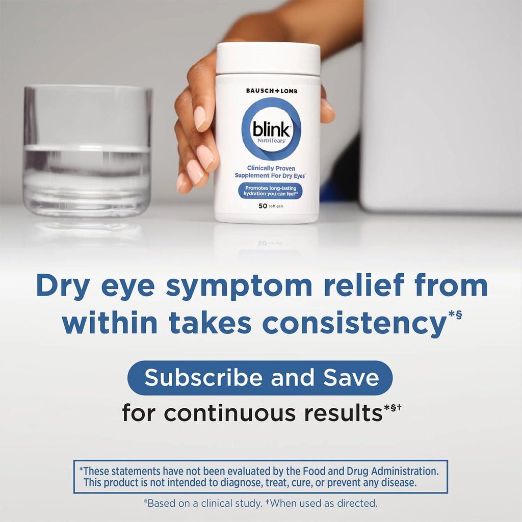 Bausch + Lomb Blink NutriTears 50 Soft Gels | Dry Eye Supplement
