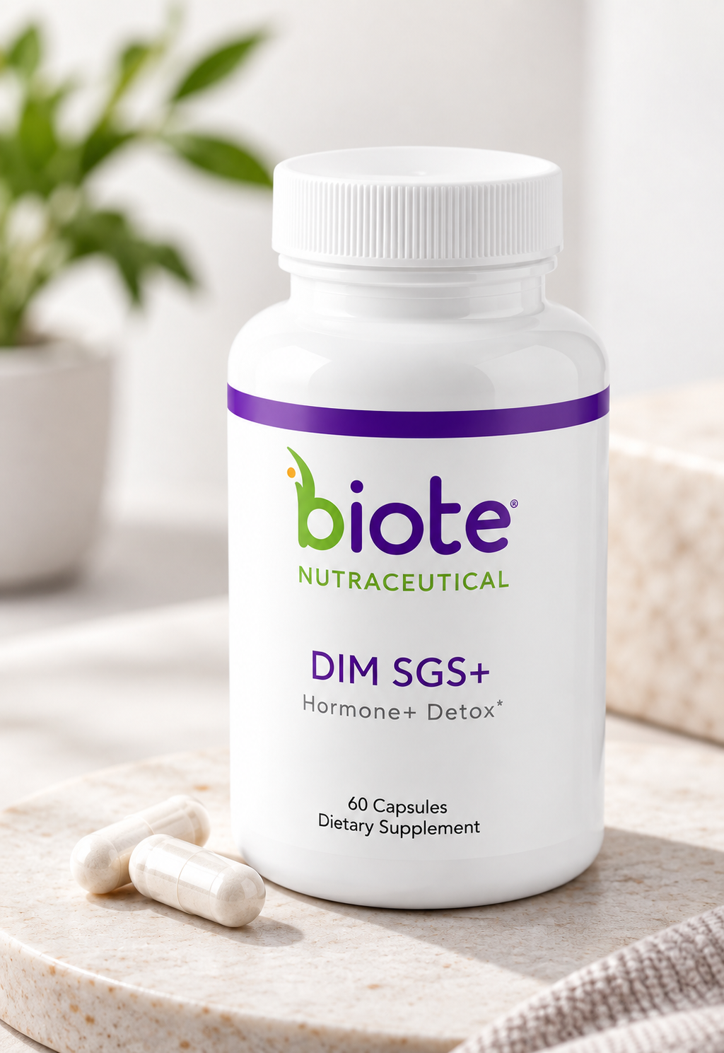Biote DIM SGS+ Hormone + Detox Support, 60 Capsules