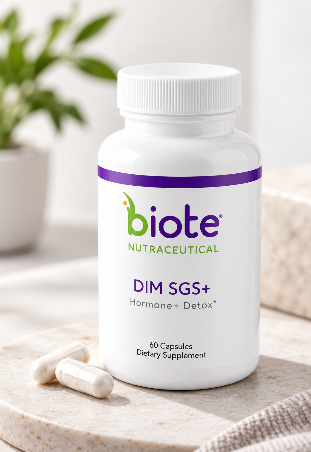 Biote DIM SGS+ Hormone + Detox Support, 60 Capsules