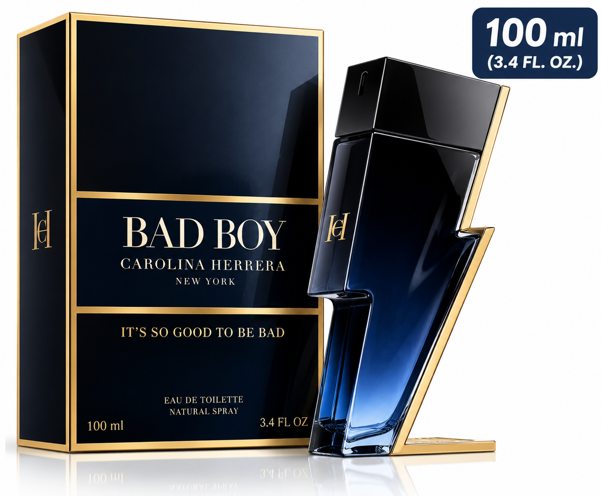 Carolina Herrera Bad Boy Eau de Toilette for Men – 100 ml / 3.4 oz