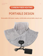 Electric Heating shoulder Neck Pad Massager USB Cervical Brace Wrap Thermal Compress Relieve Pain Fatigue Warm Back Brace Tool