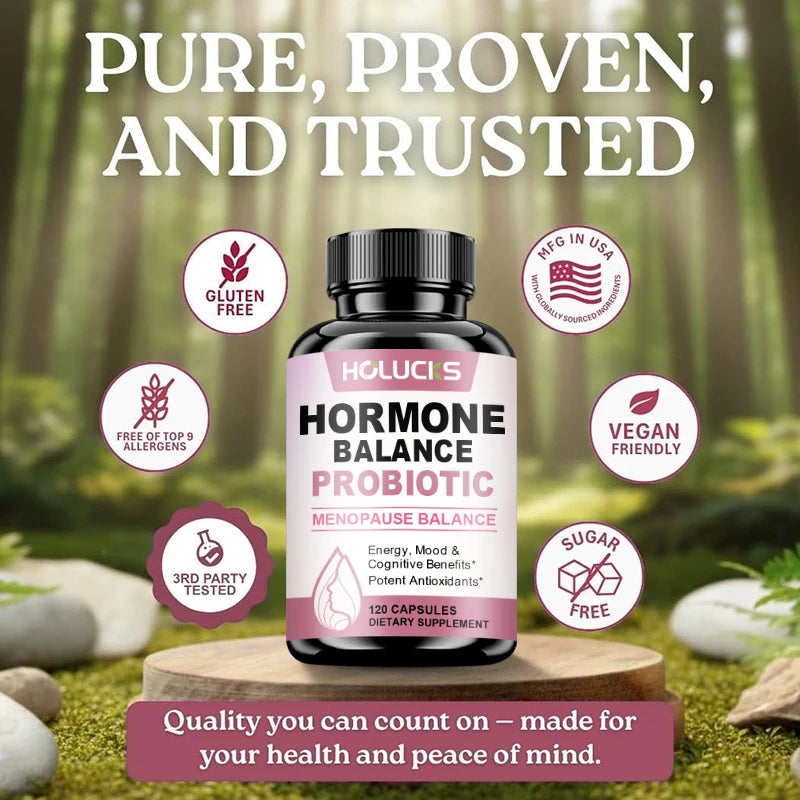 Hormone Balance Probiotic, Supports Menopause Balance, Relieves Fatigue, Mood Swings, Improve Digestion & Metabolism
