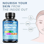 Electrolyte Hydration Capsules with Magnesium, Sodium, Potassium, Chloride, Vitamins D3 & B6, Kelp Powder, Vegan & Keto Friendly