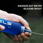 WRELS Camping Soft Water Bottle Drinking Sport Folding Bag Flask Outdoor Running Hydration Pack Waist Bicycle BPA Free