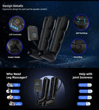 Air Leg Massager Compression Boots Air Pressure Pressotherapy Foot Calf Therapy Device 4 Chamber Fast Recovery Massage Machine