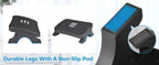 Ergonomic Under Desk Footrest with Massage Rollers120Lbs Capacity, Adjustable Height, Pain Relief for Office & Home
