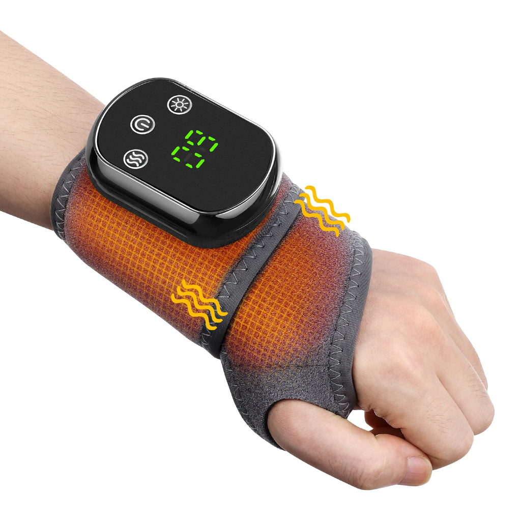 Heating Ankle Massage Belt Electric Hot Compress Vibration Massage Hand Wrist & Foot Ankle Guard Band Carpal Wrap Support Brace
