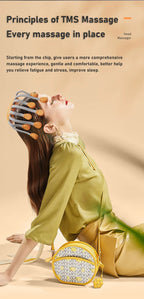 10/20Massage Heads Orange Scalp Head Massager Red Light Vibrator Octopus Scratcher For Relaxation Stress Migraine