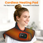 Electric Heating Shoulder Neck Pad Type-C Cervical Brace Wrap 4 Levels Hot Compress Back Shawl Neck Shoulder Heated Pad