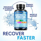 Electrolyte Hydration Capsules with Magnesium, Sodium, Potassium, Chloride, Vitamins D3 & B6, Kelp Powder, Vegan & Keto Friendly