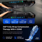 Air Leg Massager Compression Boots Air Pressure Pressotherapy Foot Calf Therapy Device 4 Chamber Fast Recovery Massage Machine