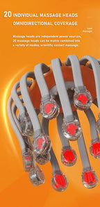 10/20Massage Heads Orange Scalp Head Massager Red Light Vibrator Octopus Scratcher For Relaxation Stress Migraine