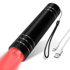 Red Light Therapy Lamp 660nm Red Light & 850nm Infrared Lamp Therapy Torch with Timer Portable LED Small Torch Body Pain Relief