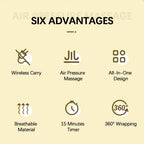 Wireless 360° Air Pressure Calf Massager Eletric 3 Mode Airbag Compresstion Leg Massage Foot Calf Muscle Relax Blood Circulation