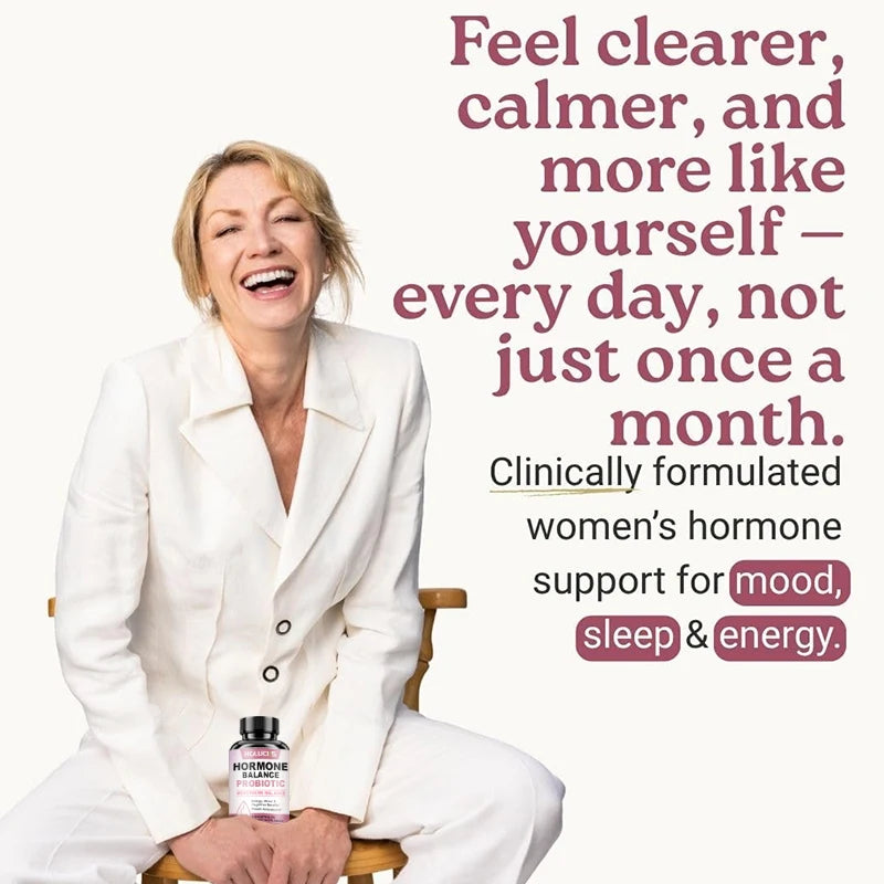 Hormone Balance Probiotic, Supports Menopause Balance, Relieves Fatigue, Mood Swings, Improve Digestion & Metabolism