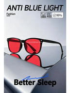 Blue Light Glasses Men Sleep Glasses For Blue Light Blocking Red Lens For Computer Gaming Reduce Eyestrain Bluelight Glasses