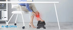 Ergonomic Under Desk Footrest with Massage Rollers120Lbs Capacity, Adjustable Height, Pain Relief for Office & Home