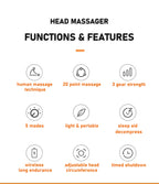 10/20Massage Heads Orange Scalp Head Massager Red Light Vibrator Octopus Scratcher For Relaxation Stress Migraine