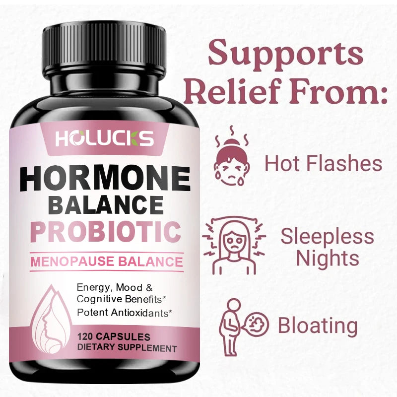 Hormone Balance Probiotic, Supports Menopause Balance, Relieves Fatigue, Mood Swings, Improve Digestion & Metabolism