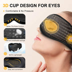 3D Sleeping Mask Bluetooth Wireless Music Eye Mask With Built-in HD Speaker Sleep Mask Headphones Travel Noise Reduction