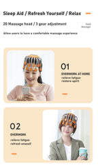 10/20Massage Heads Orange Scalp Head Massager Red Light Vibrator Octopus Scratcher For Relaxation Stress Migraine