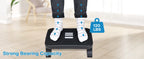 Ergonomic Under Desk Footrest with Massage Rollers120Lbs Capacity, Adjustable Height, Pain Relief for Office & Home