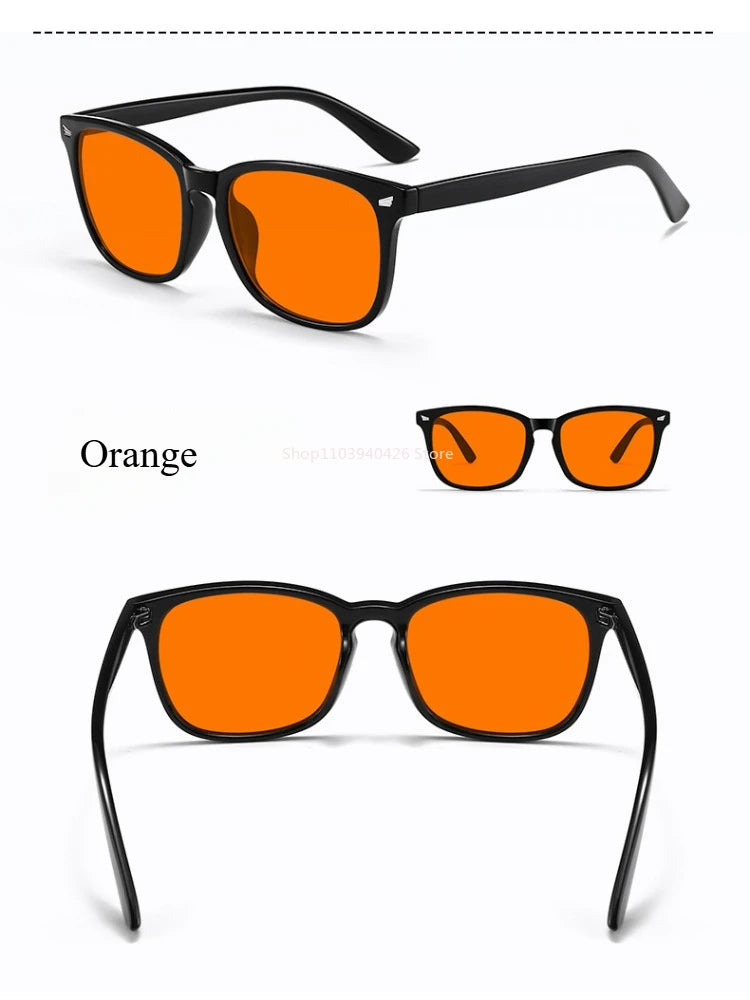 Blue Light Glasses Men Sleep Glasses For Blue Light Blocking Red Lens For Computer Gaming Reduce Eyestrain Bluelight Glasses