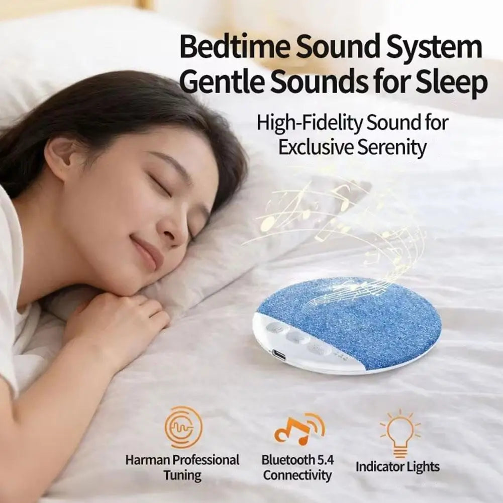 Bluetooth Pillow Speaker Wireless Sleep Music Player Under Pillow White Noise Machine 9D Stereo Timer Auto-Off for Insomnia