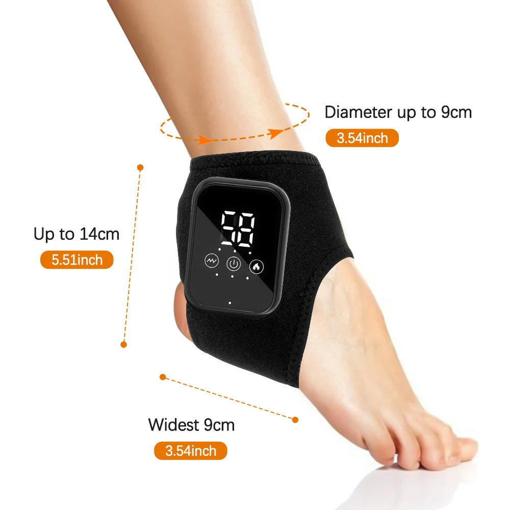 Heating Ankle Massage Belt Electric Hot Compress Vibration Massage Hand Wrist & Foot Ankle Guard Band Carpal Wrap Support Brace