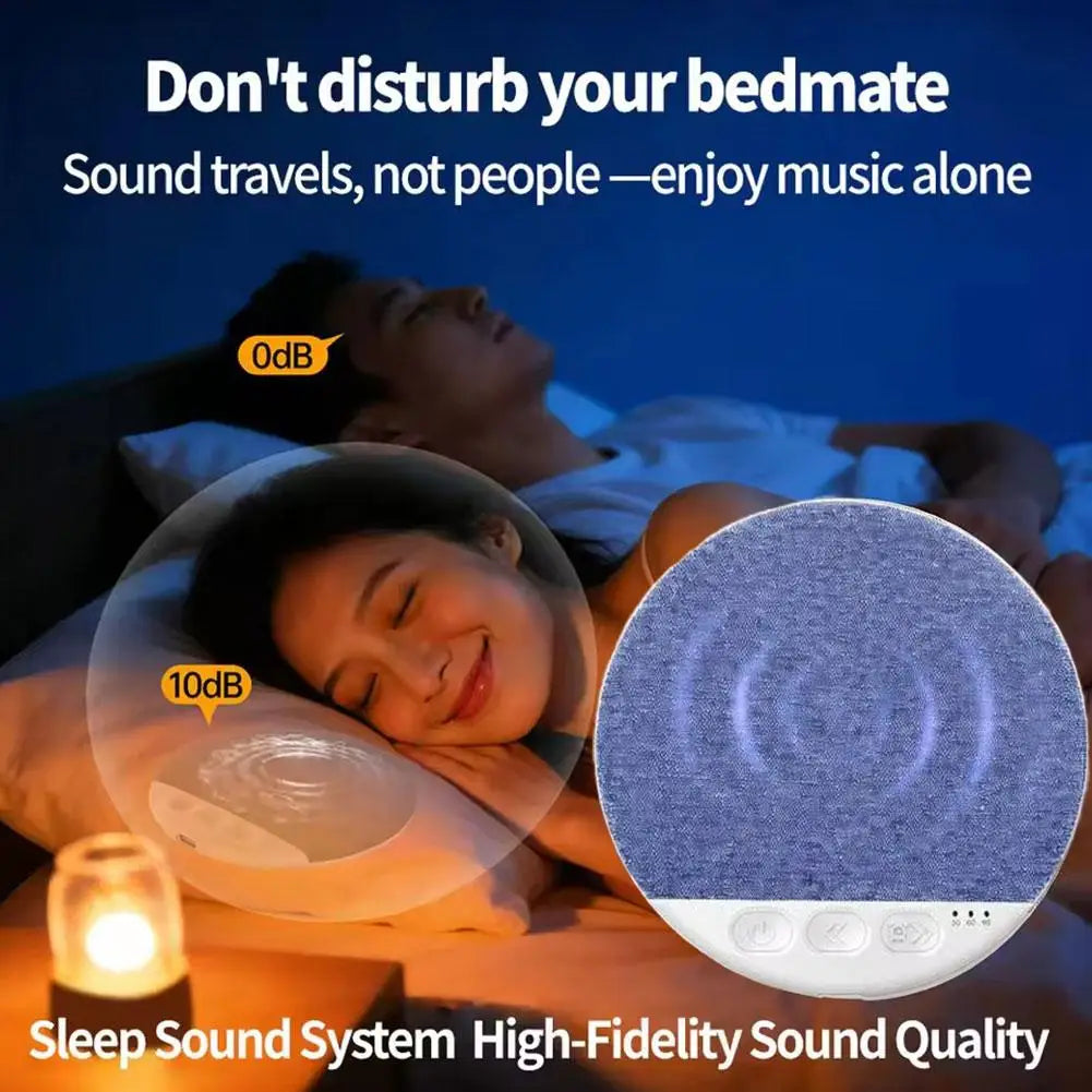 Bluetooth Pillow Speaker Wireless Sleep Music Player Under Pillow White Noise Machine 9D Stereo Timer Auto-Off for Insomnia