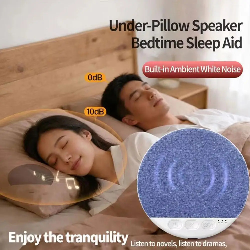 Bluetooth Pillow Speaker Wireless Sleep Music Player Under Pillow White Noise Machine 9D Stereo Timer Auto-Off for Insomnia