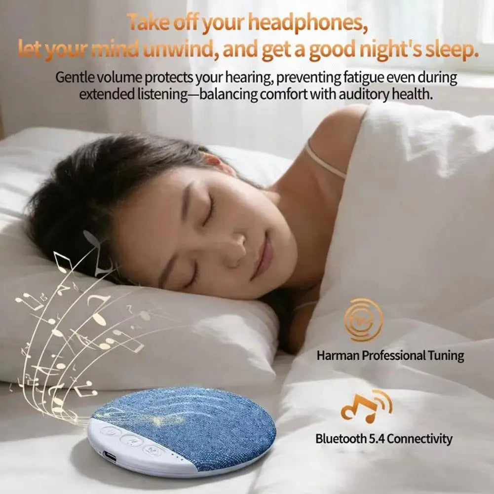 Bluetooth Pillow Speaker Wireless Sleep Music Player Under Pillow White Noise Machine 9D Stereo Timer Auto-Off for Insomnia