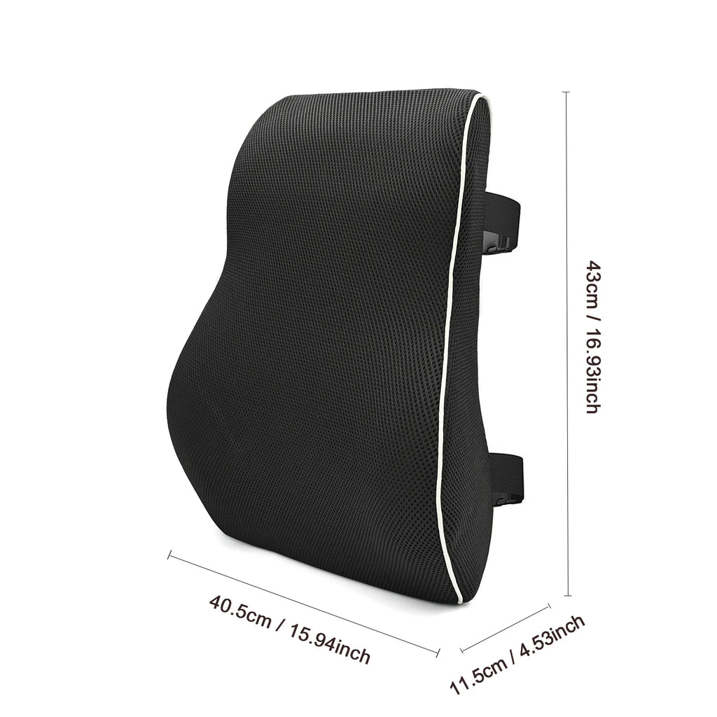Car Seat Office Chair Back Lumbar Support Car Waist Rest Rebound Memory Foam Cushion Pad Back Lumbar Cushion for Car Driver