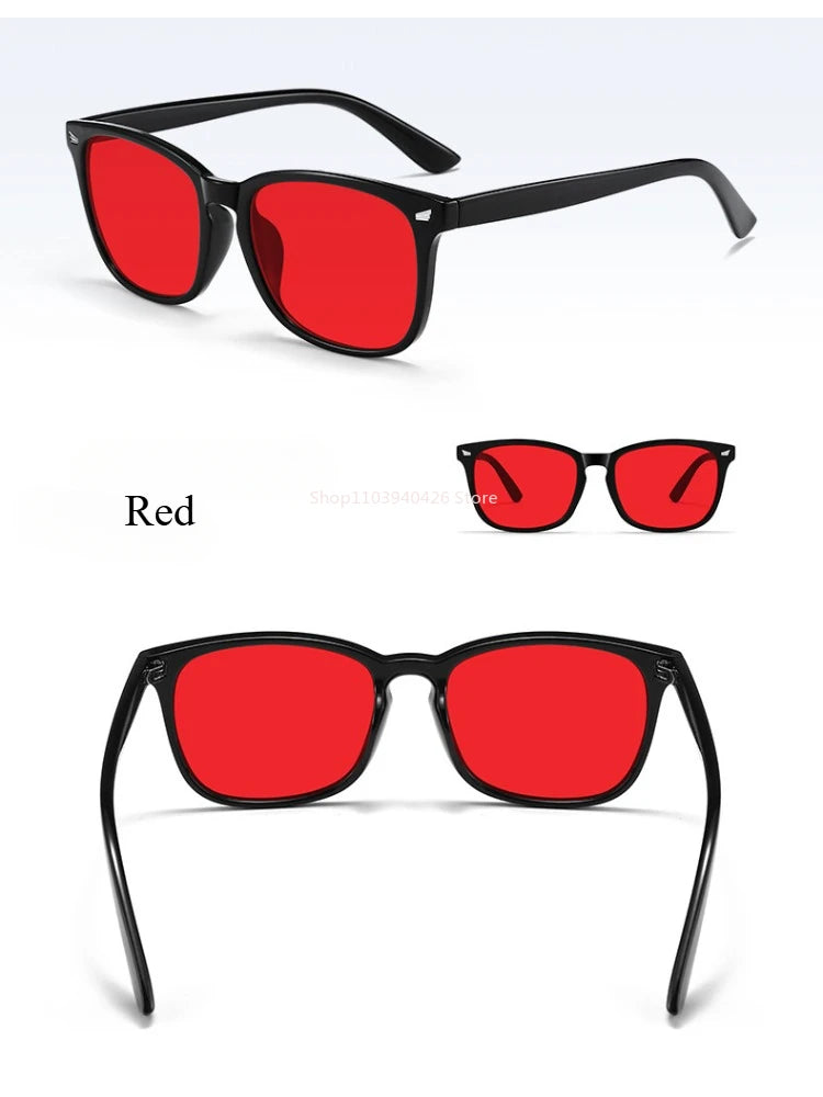 Blue Light Glasses Men Sleep Glasses For Blue Light Blocking Red Lens For Computer Gaming Reduce Eyestrain Bluelight Glasses