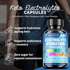 Electrolyte Hydration Capsules with Magnesium, Sodium, Potassium, Chloride, Vitamins D3 & B6, Kelp Powder, Vegan & Keto Friendly
