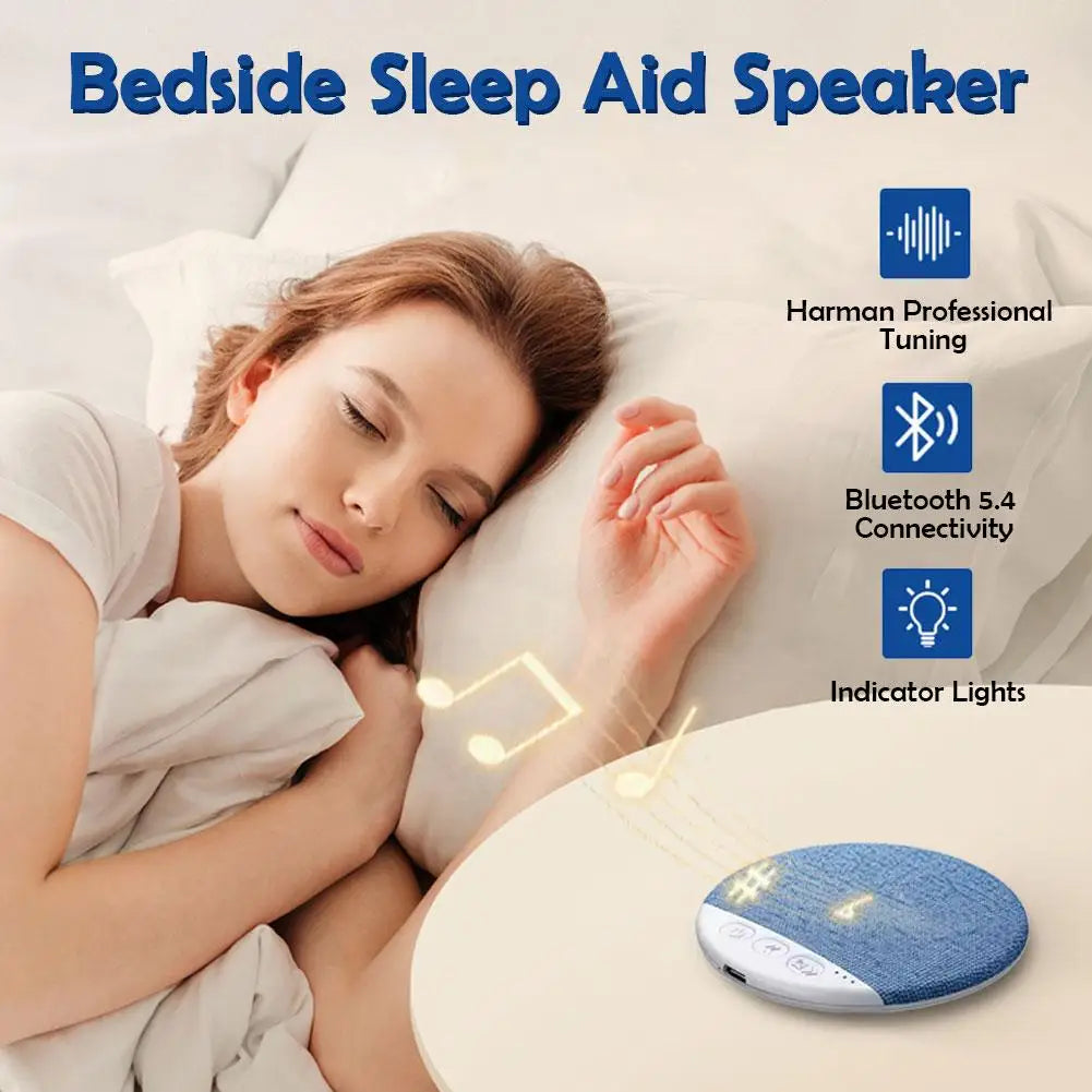 Bluetooth Pillow Speaker Wireless Sleep Music Player Under Pillow White Noise Machine 9D Stereo Timer Auto-Off for Insomnia