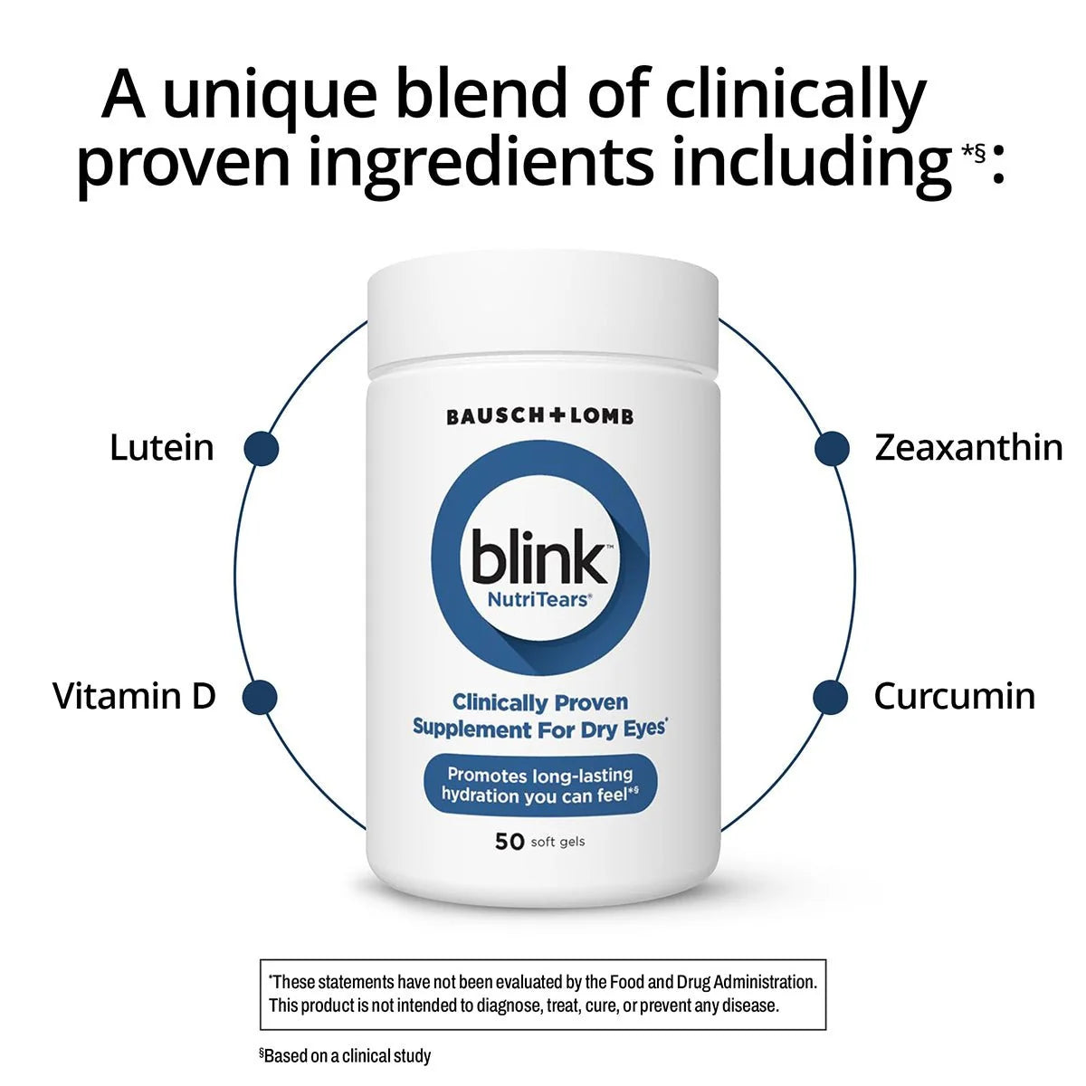 Blink NutriTears Eye Health Supplement 50 Softgels