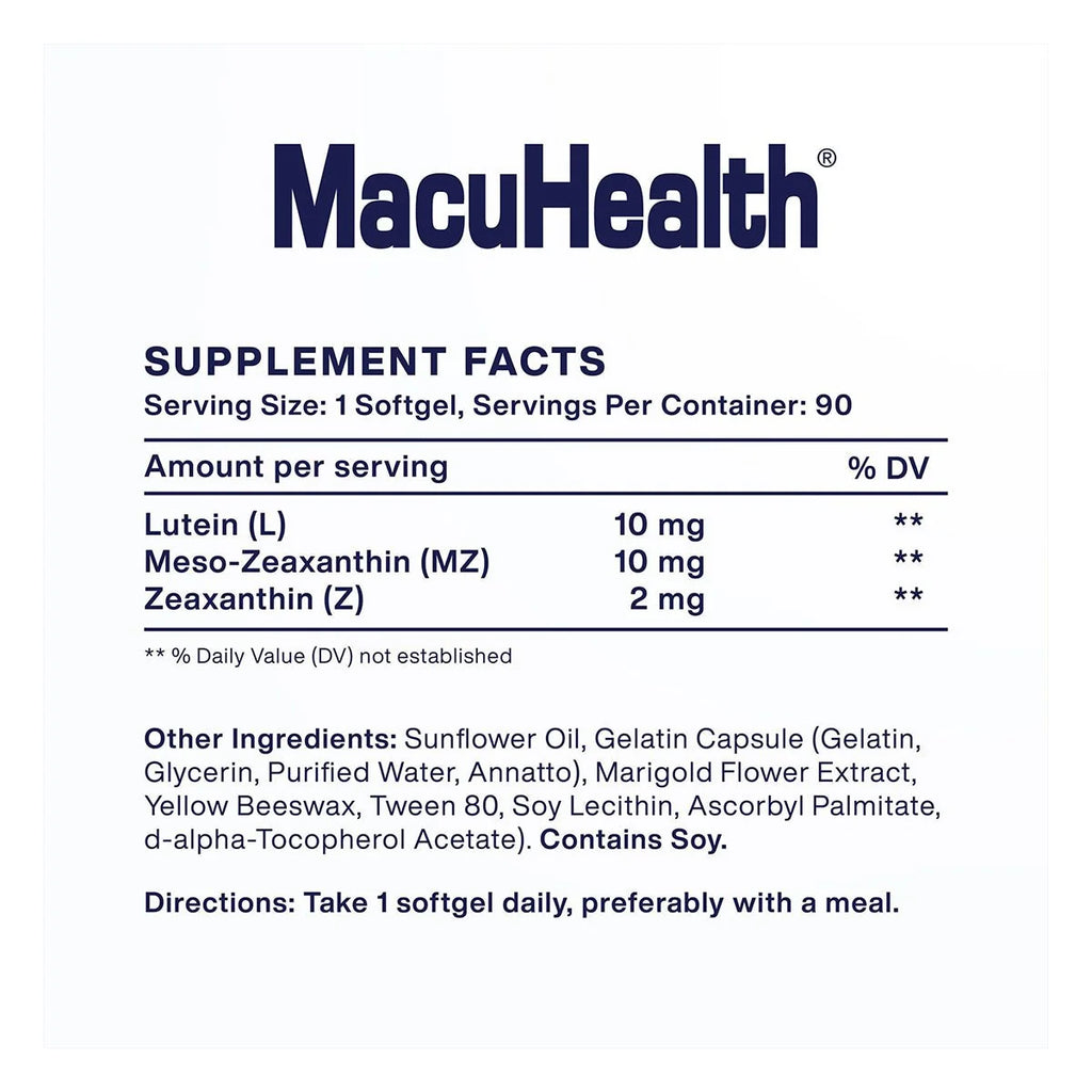MacuHealth Triple Carotenoid Formula – 90 Softgels
