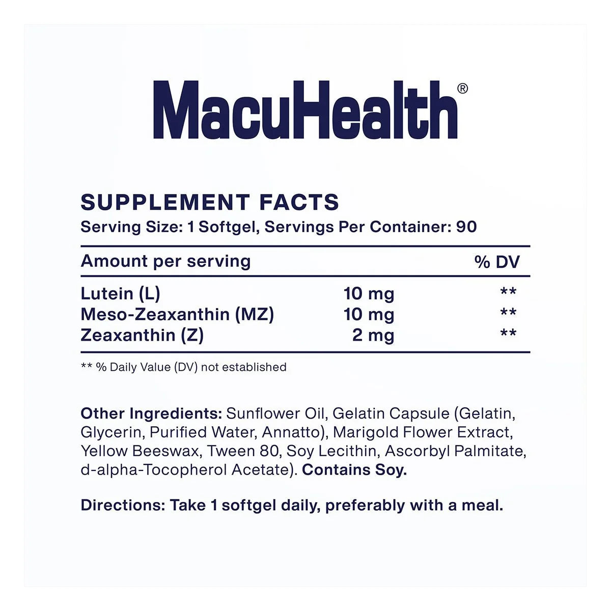 MacuHealth Triple Carotenoid Formula – 90 Softgels