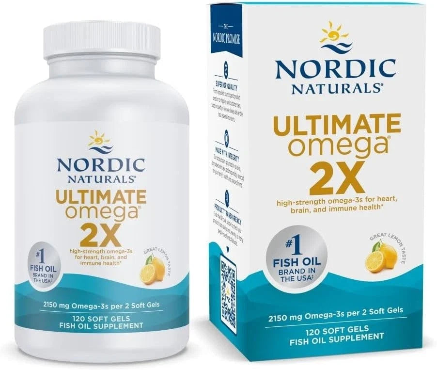 Nordic Naturals Ultimate Omega 2X – 60 Soft Gels | High-Potency Omega-3 Fish Oil Supplement