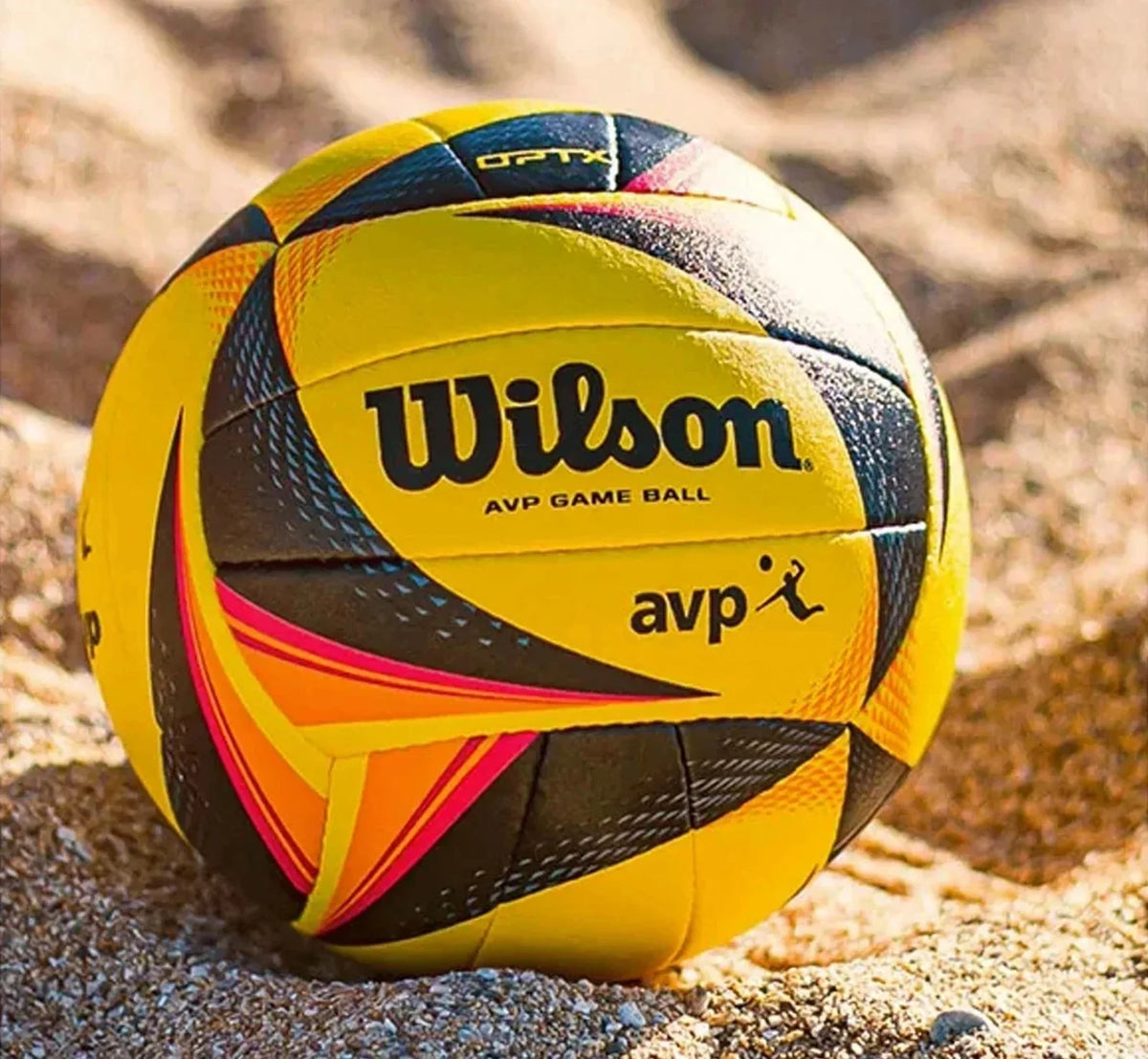 Wilson AVP OPTX Official Beach Volleyball Tour Match Game Ball – Black/Yellow