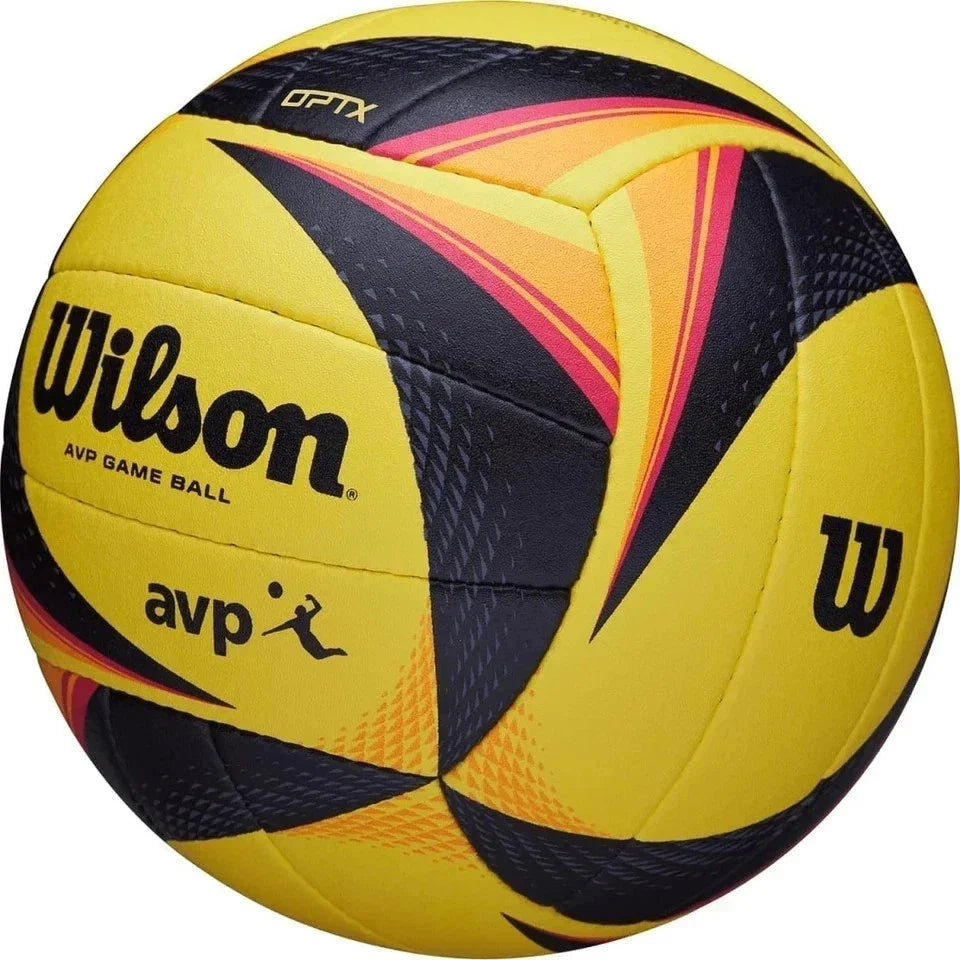 Wilson AVP OPTX Official Beach Volleyball Tour Match Game Ball – Black/Yellow